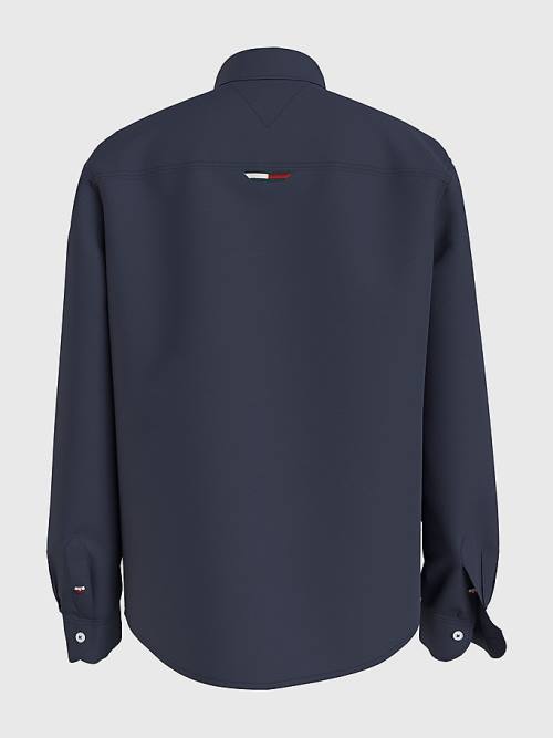 Tommy Hilfiger Stretch Organic Pamut Pique Ingek Fiú Kék | TH953PDS