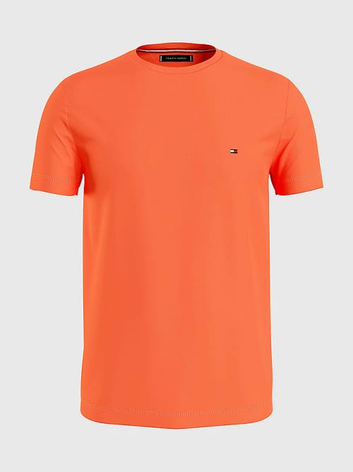 Tommy Hilfiger Stretch Organic Pamut Slim Fit Póló Férfi Piros | TH495UJT