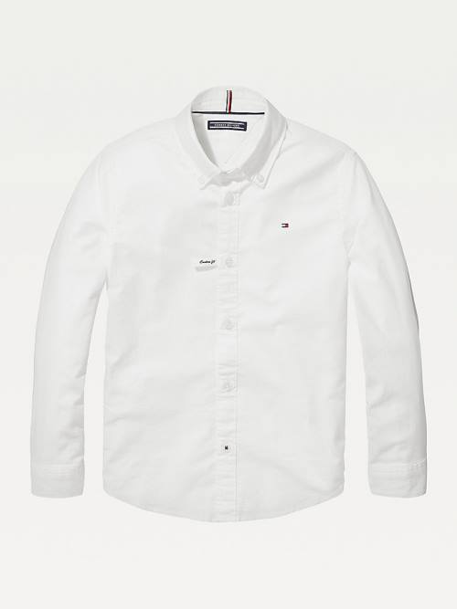 Tommy Hilfiger Stretch Oxford Ingek Fiú Fehér | TH678BRH