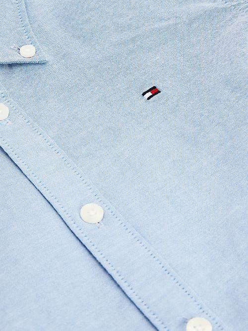 Tommy Hilfiger Stretch Oxford Pamut Shirt Póló Lány Kék | TH513XYO