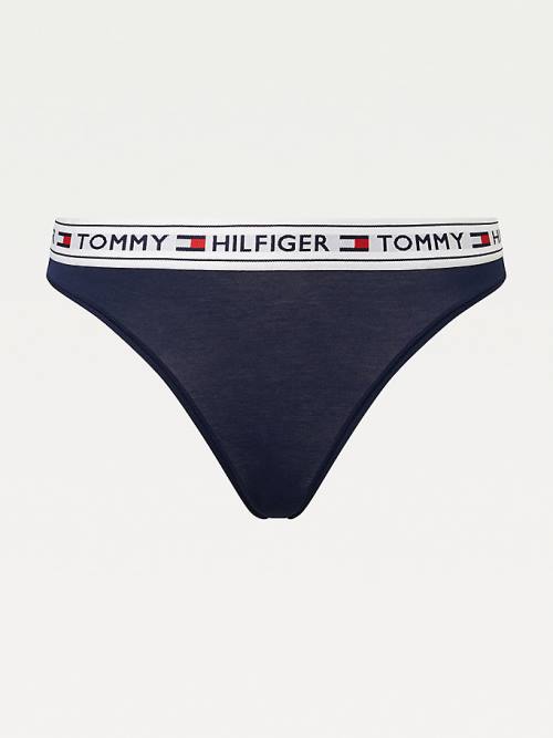 Tommy Hilfiger Stretch Pamut Brazilian Briefs Fehérnemű Női Kék | TH952RUY