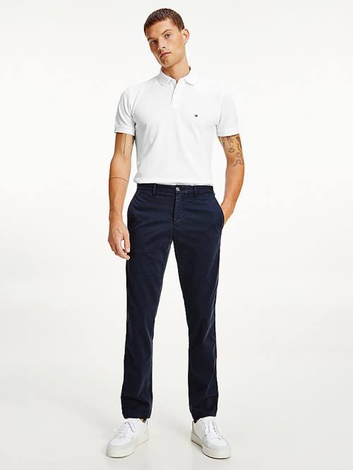 Tommy Hilfiger Stretch Pamut Chinos Nadrág Férfi Kék | TH230OSP