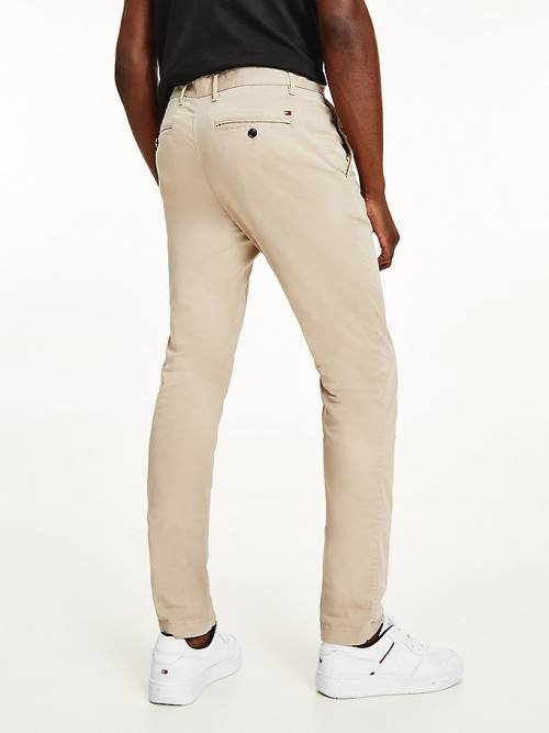 Tommy Hilfiger Stretch Pamut Chinos Nadrág Férfi Khaki | TH694DNG