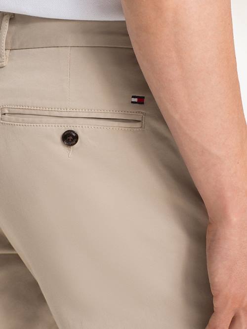 Tommy Hilfiger Stretch Pamut Chinos Nadrág Férfi Khaki | TH694DNG