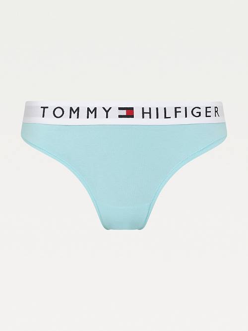 Tommy Hilfiger Stretch Pamut Tanga Fehérnemű Női Kék | TH532MVJ