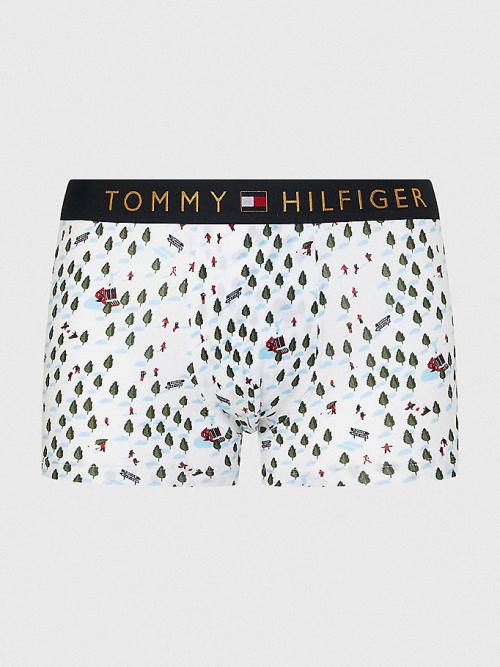 Tommy Hilfiger Stretch Pamut Trunks And Socks Set Fehérnemű Férfi Barna | TH082SNL