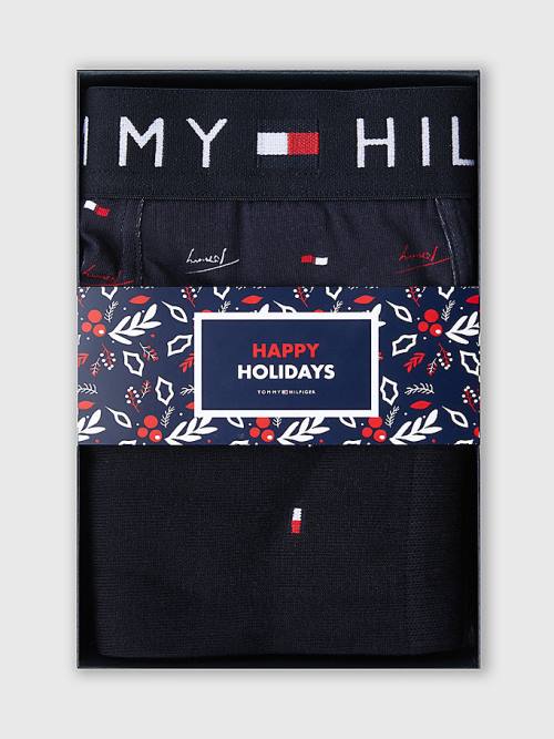 Tommy Hilfiger Stretch Pamut Trunks And Socks Set Fehérnemű Férfi Barna | TH946LWF