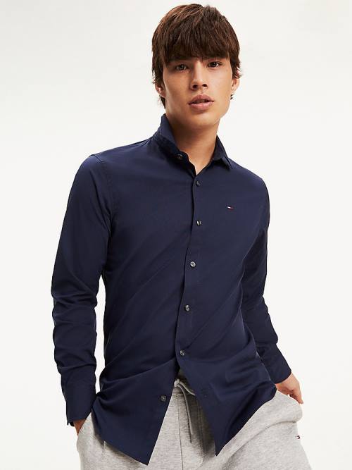 Tommy Hilfiger Stretch Slim Fit Ingek Férfi Kék | TH219EVW