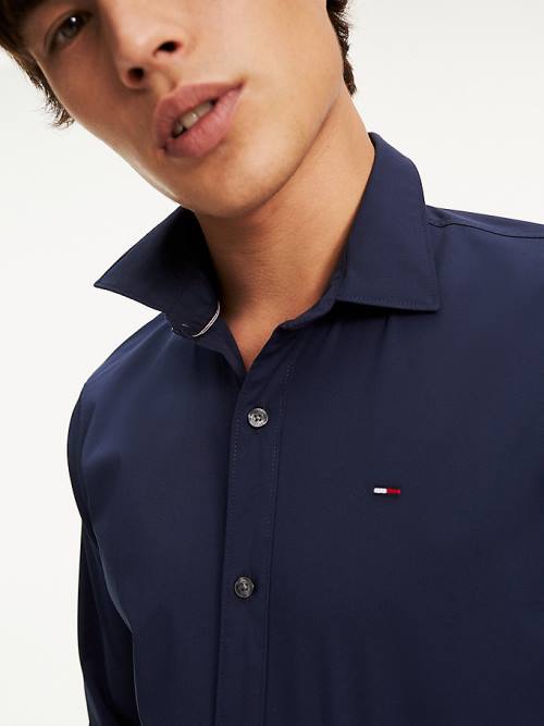 Tommy Hilfiger Stretch Slim Fit Ingek Férfi Kék | TH219EVW