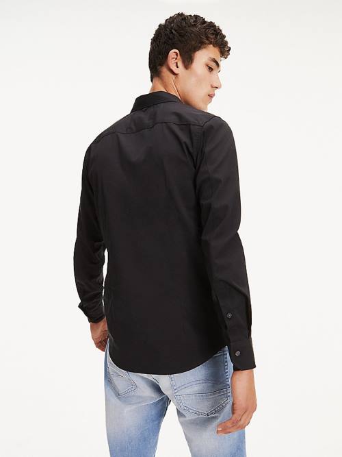 Tommy Hilfiger Stretch Slim Fit Ingek Férfi Fekete | TH468QSA