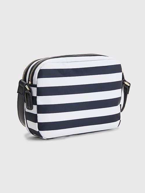 Tommy Hilfiger Stripe Crossover Táska Női Kék | TH298ZNF