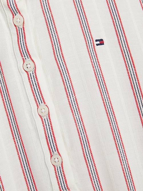 Tommy Hilfiger Stripe Dropped Derekú Shirt Ruha Lány Fehér | TH803VOT