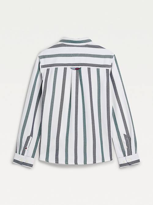 Tommy Hilfiger Stripe Patch Pocket Ingek Fiú Fehér | TH619KQA