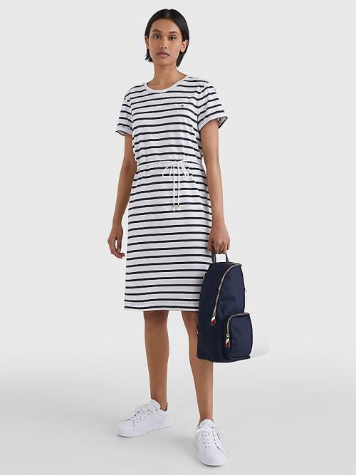 Tommy Hilfiger Stripe Ruha Női Fehér | TH894QSY