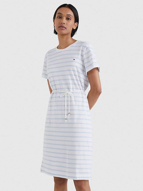 Tommy Hilfiger Stripe Ruha Női Kék | TH634AHR