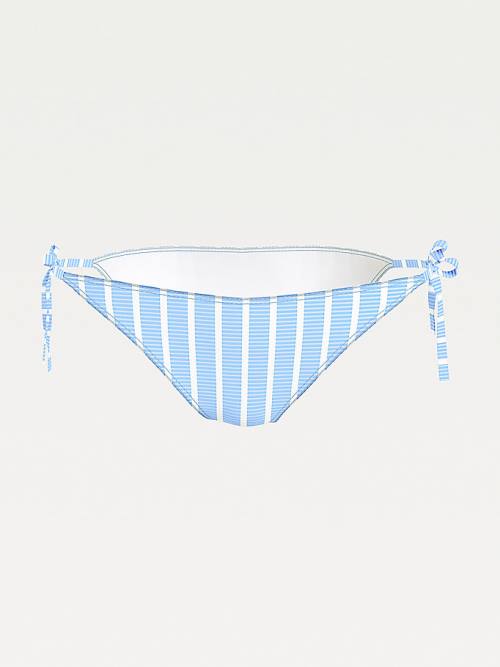 Tommy Hilfiger Stripe Side Tie Bikini Bottoms Fürdőruha Női Fehér | TH961VWK