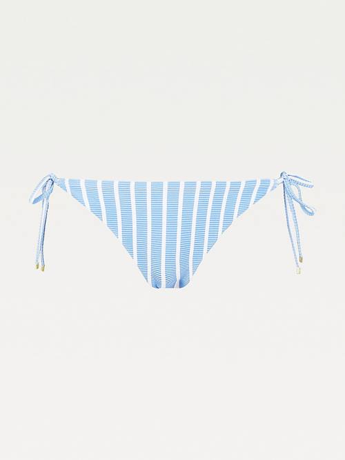 Tommy Hilfiger Stripe Side Tie Bikini Bottoms Fürdőruha Női Fehér | TH961VWK