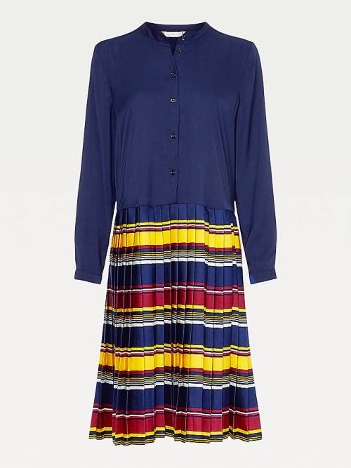 Tommy Hilfiger Stripe Skirt Shirt Ruha Női Sárga | TH431BUG