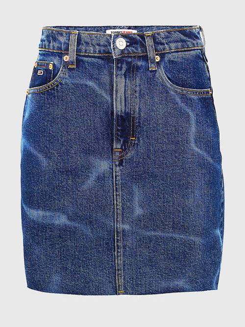 Tommy Hilfiger Swimming Pool Wash Denim Mom Szoknya Női Denim | TH672ZTV