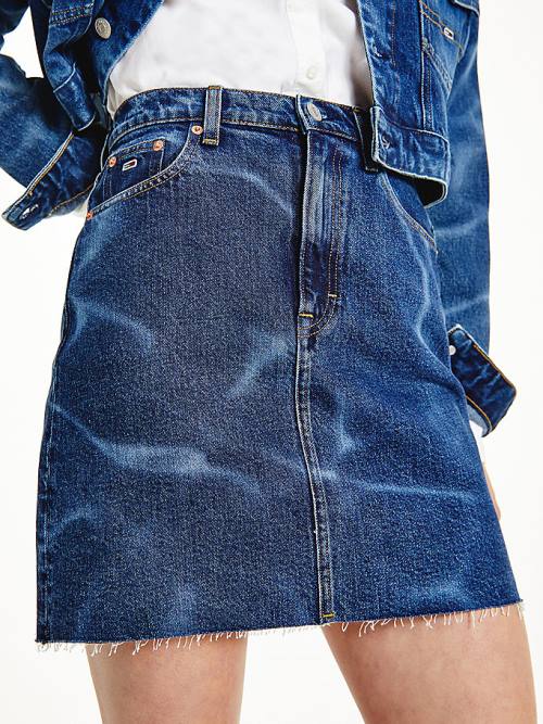 Tommy Hilfiger Swimming Pool Wash Denim Mom Szoknya Női Denim | TH672ZTV