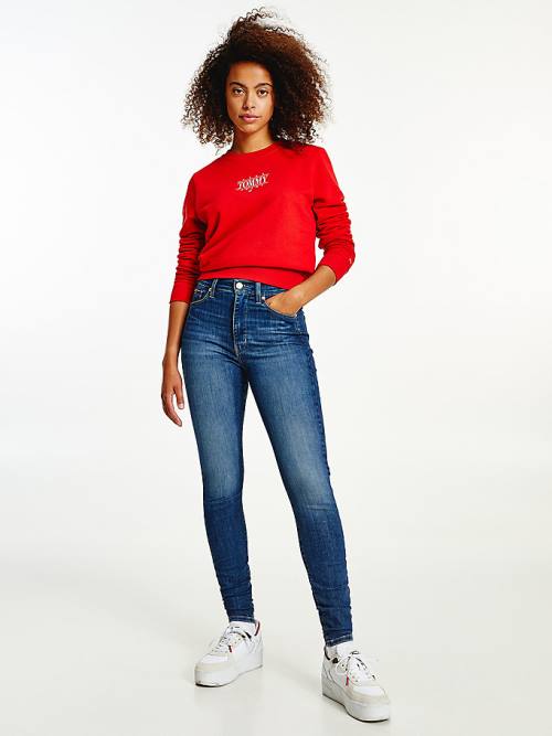 Tommy Hilfiger Sylvia High Rise Skinny Faded Farmer Női Denim | TH097NSA