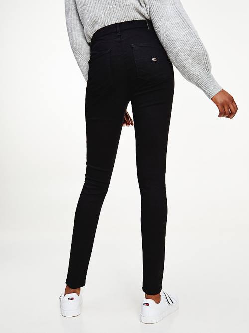 Tommy Hilfiger Sylvia High Rise Super Skinny Black Farmer Női Denim | TH038UVX