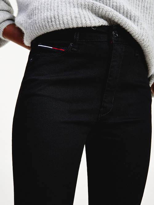 Tommy Hilfiger Sylvia High Rise Super Skinny Black Farmer Női Denim | TH038UVX