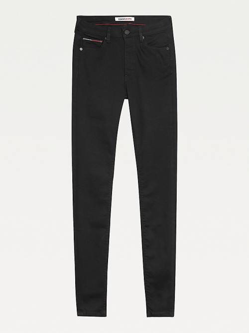 Tommy Hilfiger Sylvia High Rise Super Skinny Black Farmer Női Denim | TH038UVX