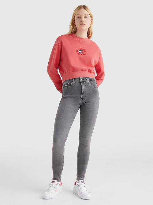 Tommy Hilfiger Sylvia High Rise Super Skinny Black Farmer Női Denim | TH156IDY