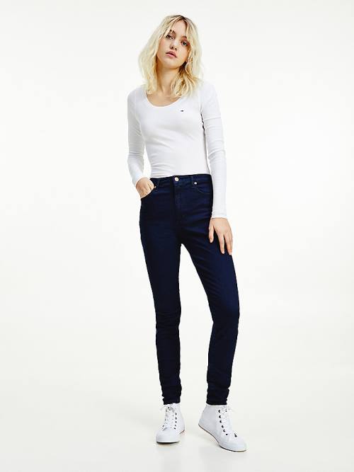 Tommy Hilfiger Sylvia High Rise Super Skinny Farmer Női Denim | TH159JAM