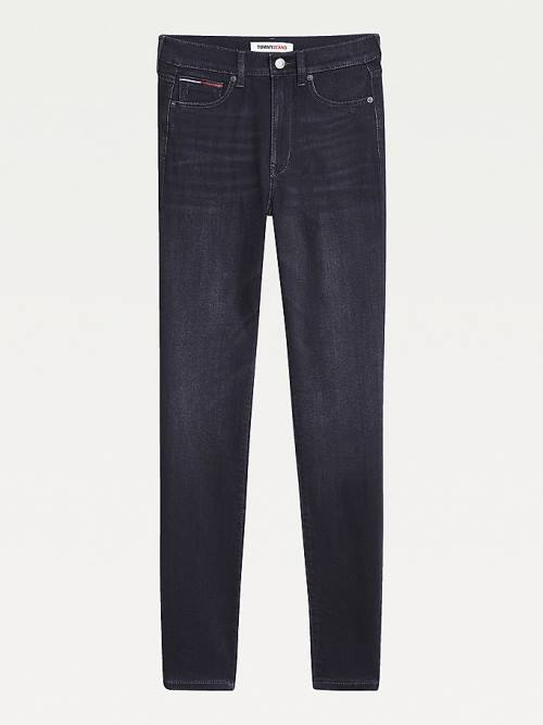 Tommy Hilfiger Sylvia High Rise Super Skinny Black Farmer Női Denim | TH679CAL