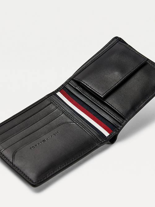 Tommy Hilfiger TH Business Card And Coin Pénztárca Férfi Fekete | TH671UYT