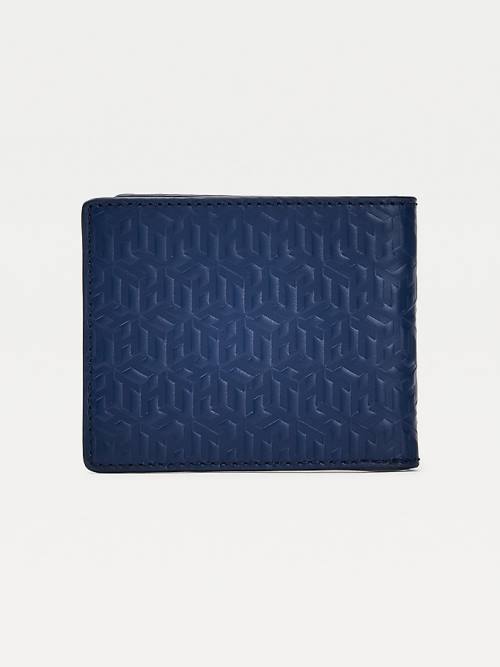 Tommy Hilfiger TH Business Monogram Small Card Pénztárca Férfi Kék | TH062UVB