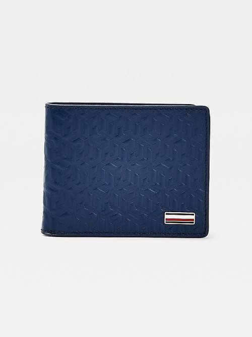 Tommy Hilfiger TH Business Monogram Small Card Pénztárca Férfi Kék | TH062UVB