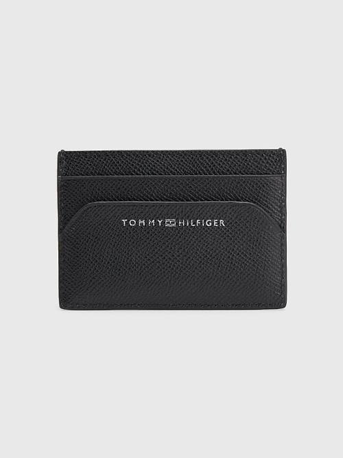 Tommy Hilfiger TH Business Small Bőr Card Holder Pénztárca Férfi Fekete | TH289WBT