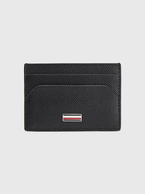 Tommy Hilfiger TH Business Small Bőr Card Holder Pénztárca Férfi Fekete | TH289WBT