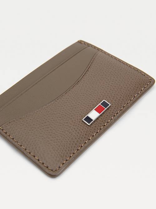 Tommy Hilfiger TH Business Small Bőr Card Holder Pénztárca Férfi Barna | TH589GZU