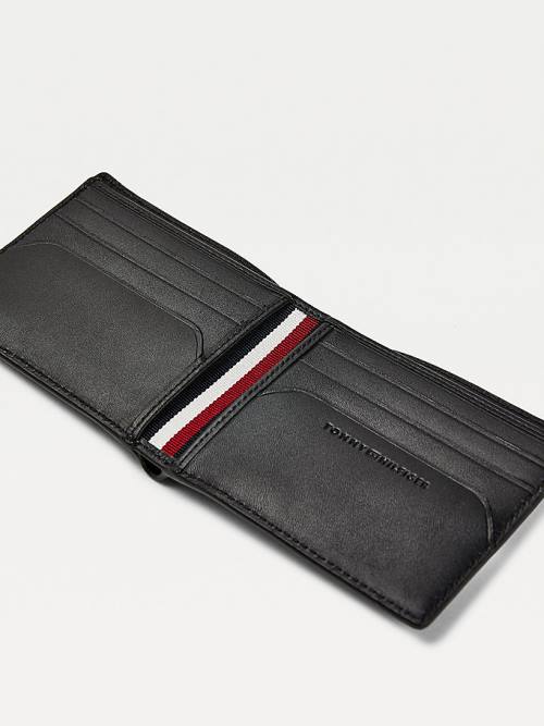 Tommy Hilfiger TH Business Small Bőr Card Pénztárca Férfi Fekete | TH936PWX