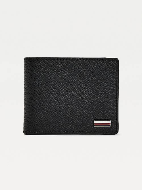 Tommy Hilfiger TH Business Small Bőr Card Pénztárca Férfi Fekete | TH936PWX