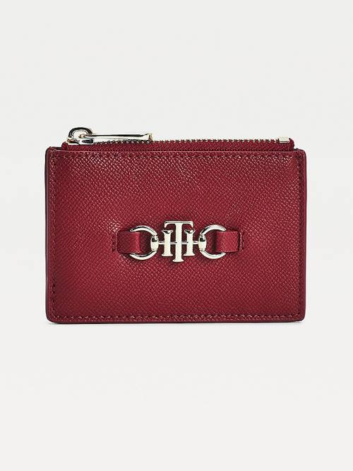 Tommy Hilfiger TH Club Horsebit Credit Card Holder Pénztárca Női Piros | TH976FTW