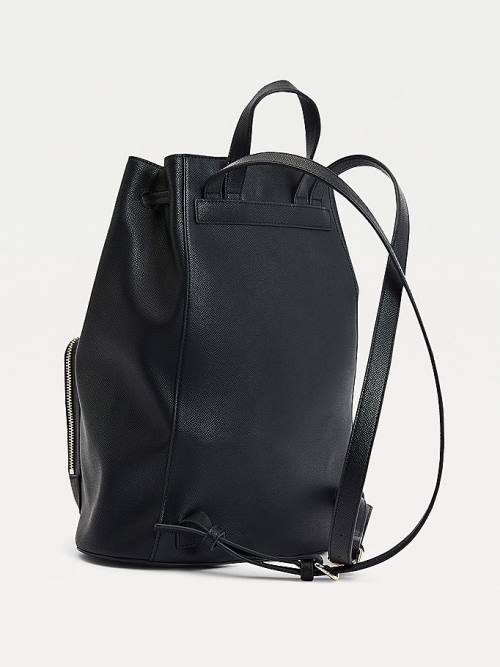 Tommy Hilfiger TH Club Horsebit Hardware Drawstring Backpack Táska Női Fekete | TH908TAD