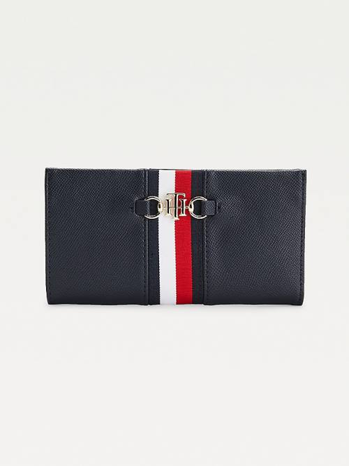 Tommy Hilfiger TH Club Horsebit Large Pénztárca Női Kék | TH034WAF