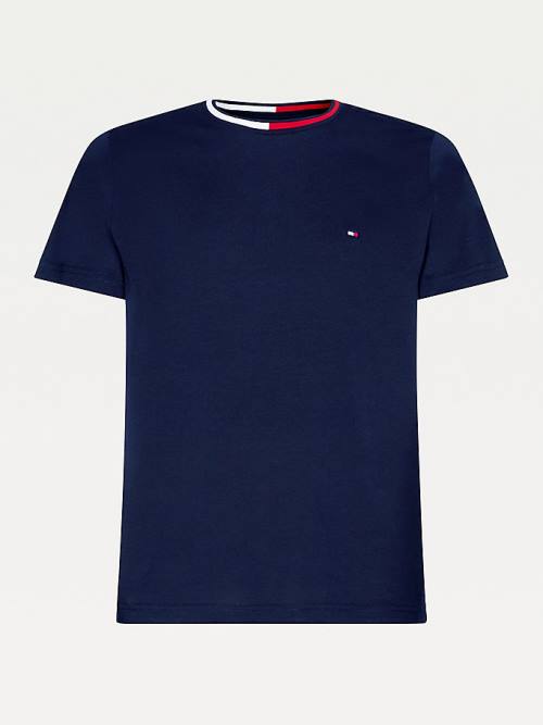 Tommy Hilfiger TH Cool Flag Collar Póló Férfi Kék | TH132FYV