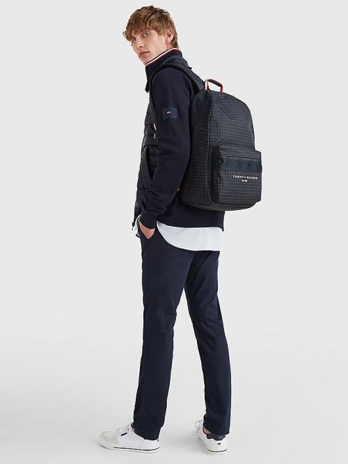 Tommy Hilfiger TH Established Backpack Táska Férfi Kék | TH410NTO