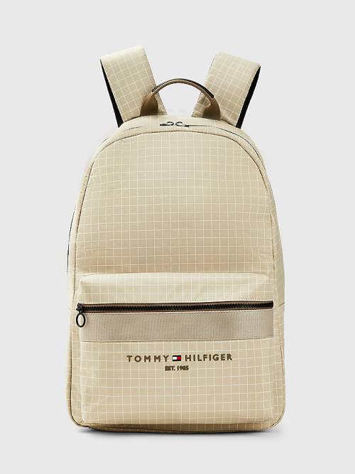 Tommy Hilfiger TH Established Backpack Táska Férfi Bézs | TH719TQX