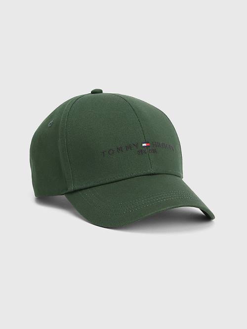 Tommy Hilfiger TH Established Baseball Cap Kalap Férfi Zöld | TH563JSH