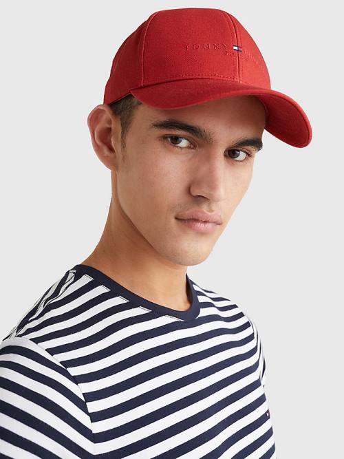 Tommy Hilfiger TH Established Baseball Cap Kalap Férfi Piros | TH869BCK