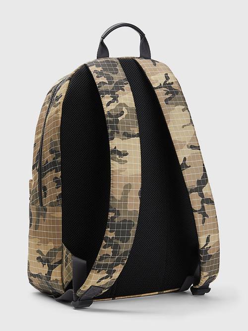 Tommy Hilfiger TH Established Camouflage Backpack Táska Férfi Zöld | TH105MWR