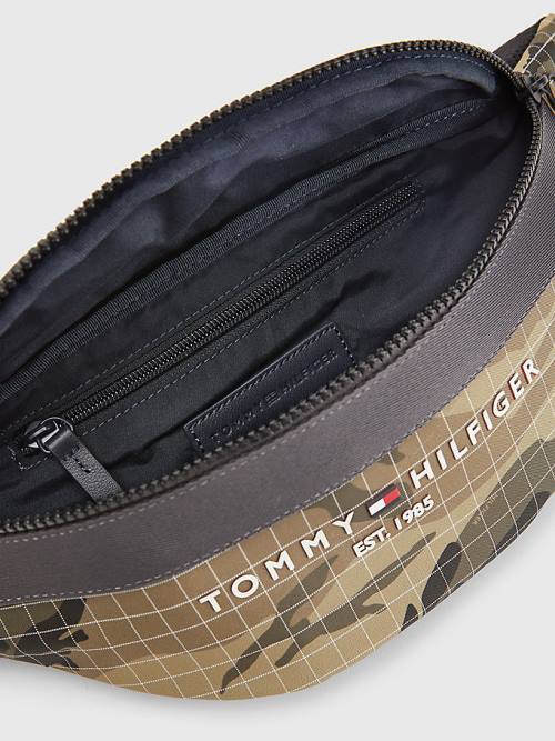 Tommy Hilfiger TH Established Camouflage Crossbody Táska Férfi Zöld | TH256AWC