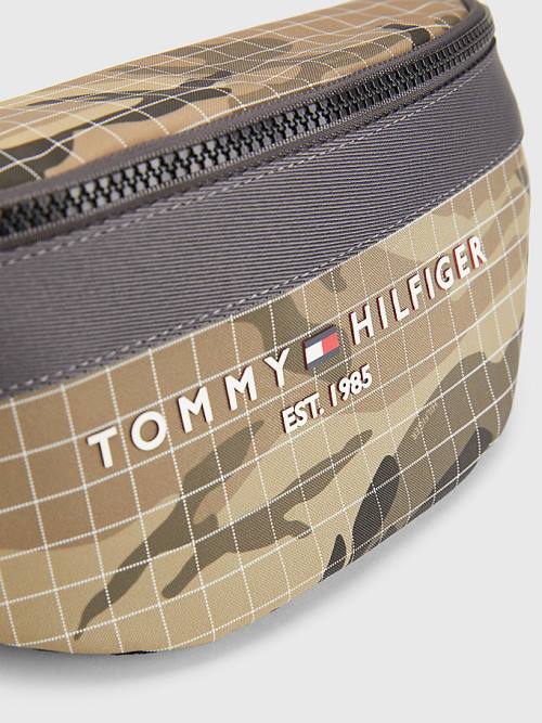 Tommy Hilfiger TH Established Camouflage Crossbody Táska Férfi Zöld | TH256AWC